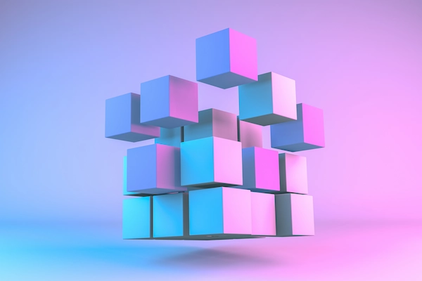 purple cubes stacked. how to calculate the volume of a cube